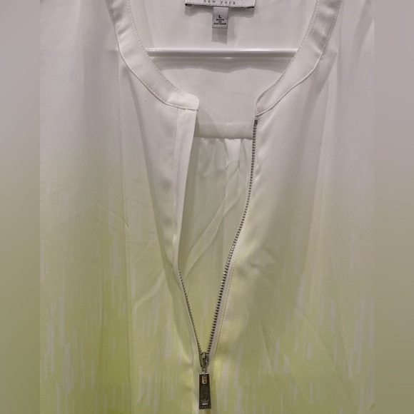 CHAUS New York Sleeveless Front Zipper Blouse Top.Size L - Picture 11 of 13